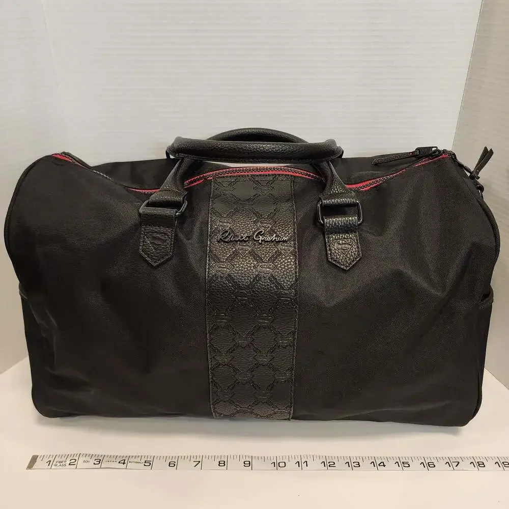 Robert Graham x Superman Limited Edition Duffle Bag Weekender Travel Black New